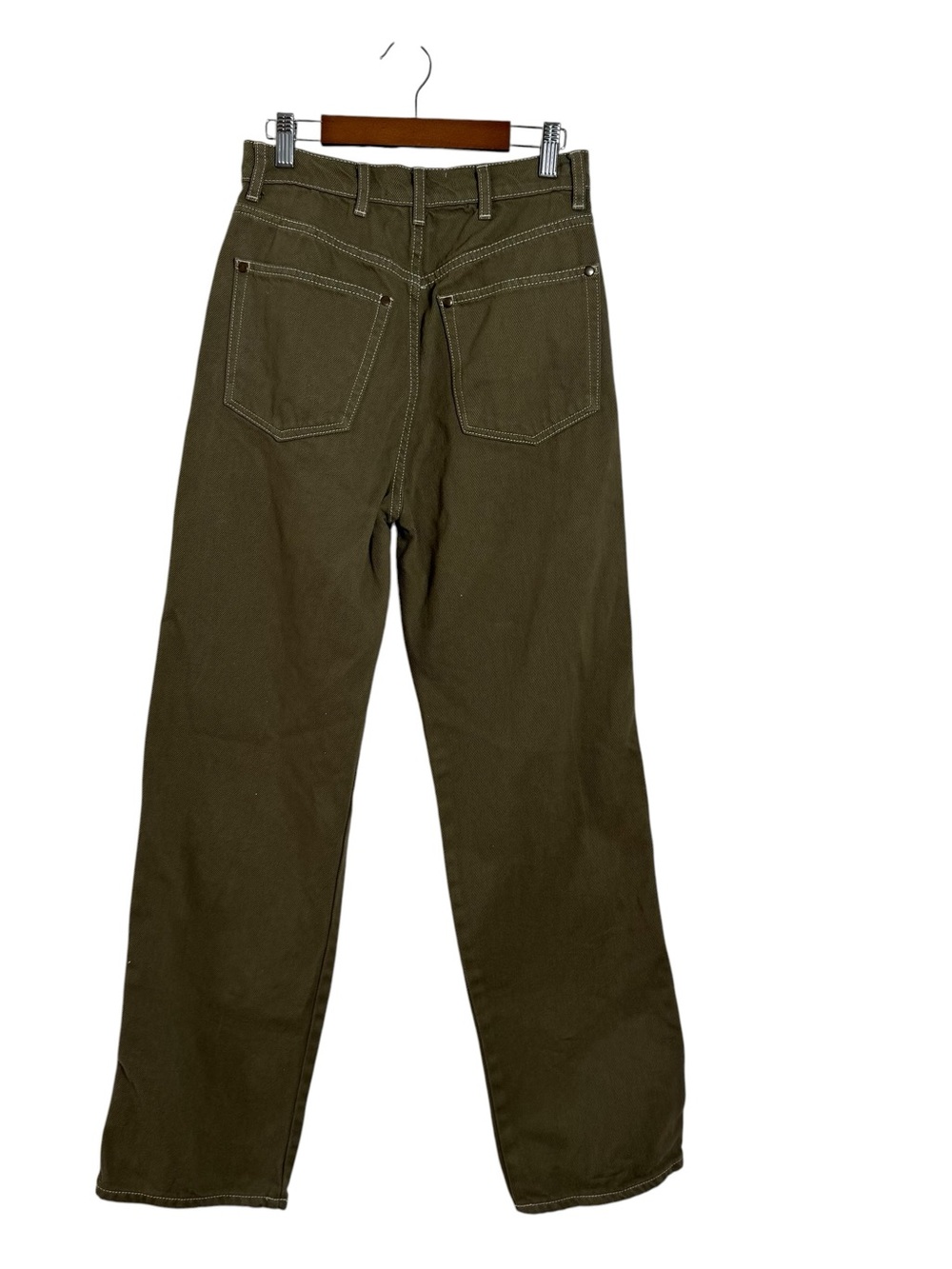 Reformation Cowboy High Rise Straight Jeans Kalamata Green Size 26 - Picture 8 of 10